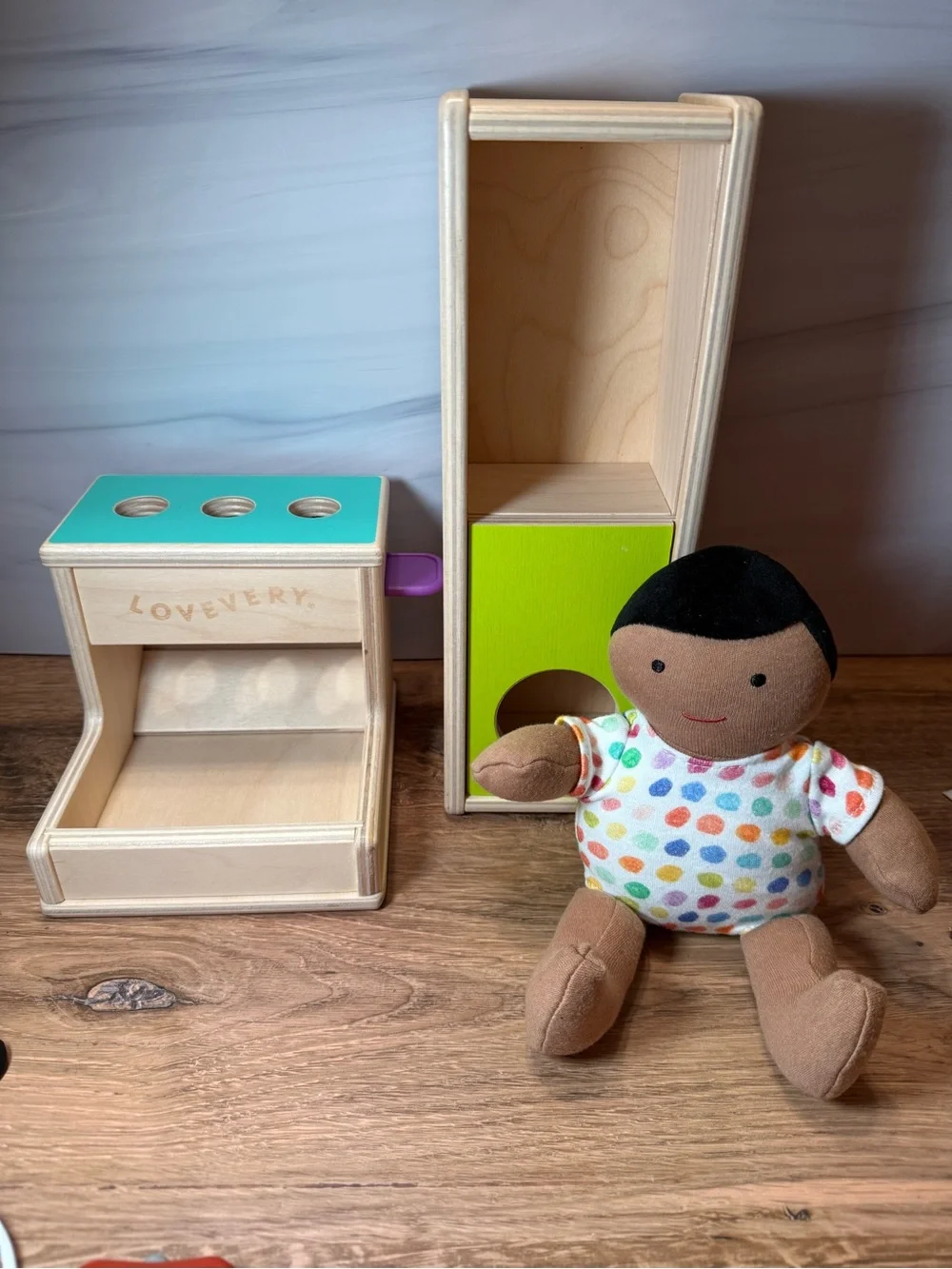 Lovevery The Thinker Play Kit Toy Lot Baby Doll Peg Drop Sliding Top Box Montess